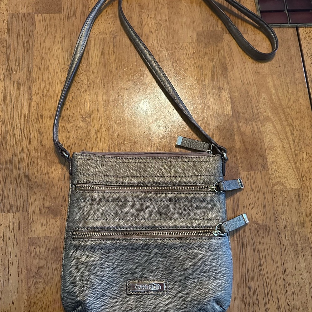 Calvin Klein Gold Crossbody Bag